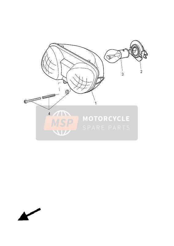 Yamaha EW50N 2014 Koplamp voor een 2014 Yamaha EW50N